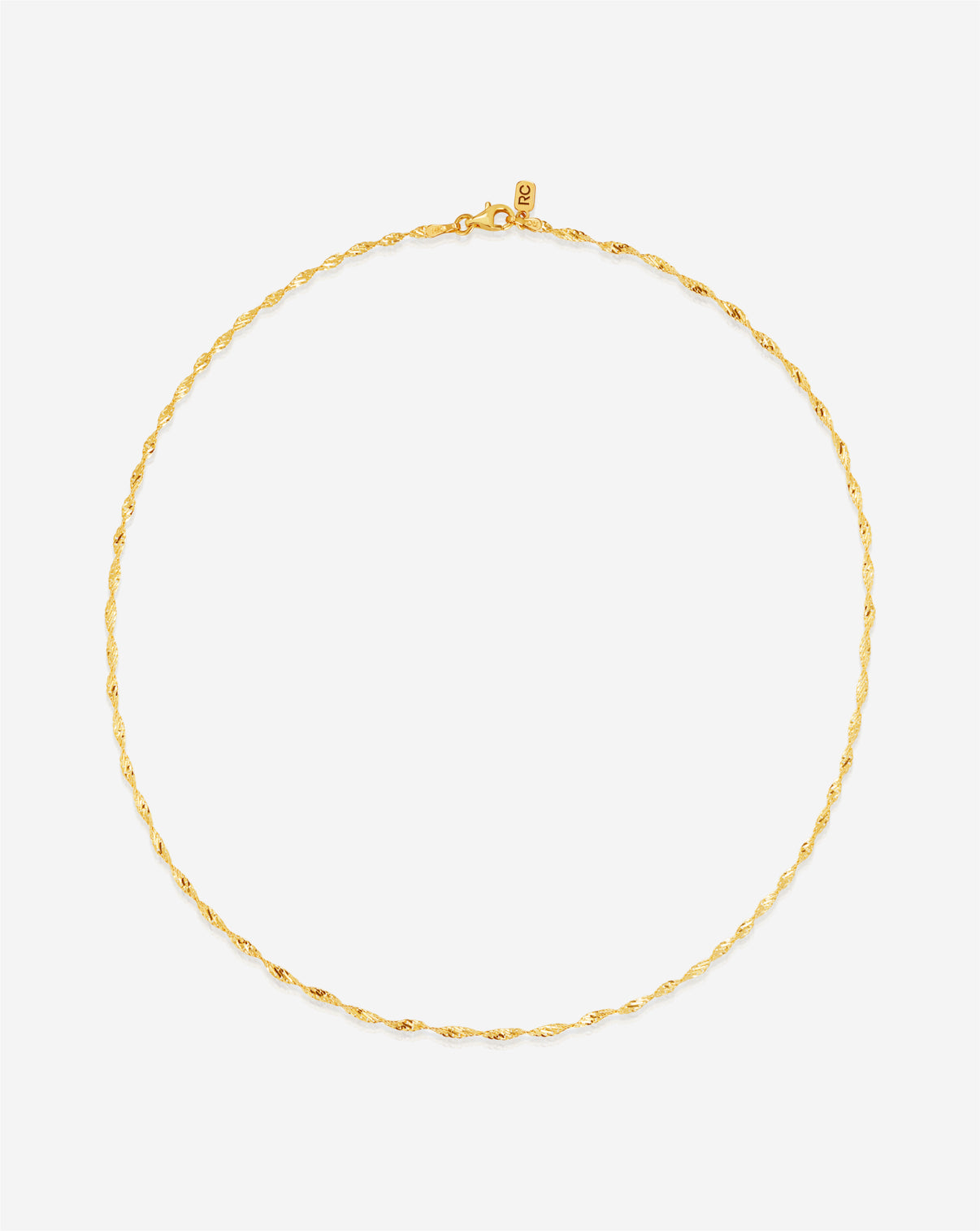 Twisted Dorica Chain Necklace in yellow gold product still bird's eye view