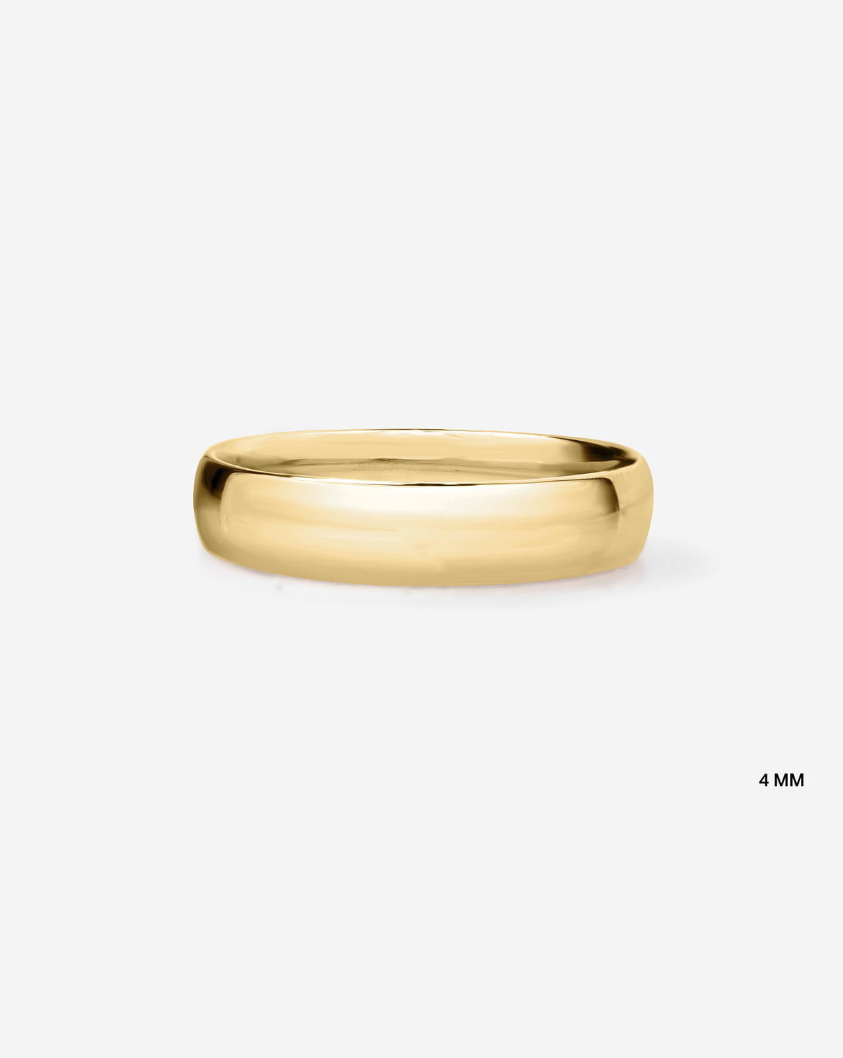 4mm 14k yellow gold comfort fit on white background labeled image