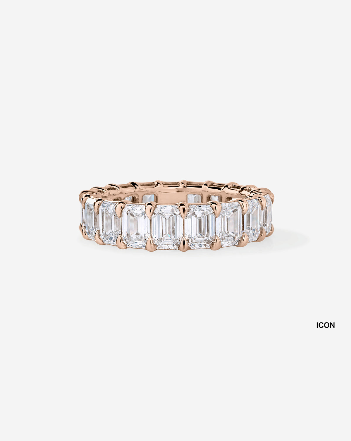 icon wedding band on white background 14k Rose Gold