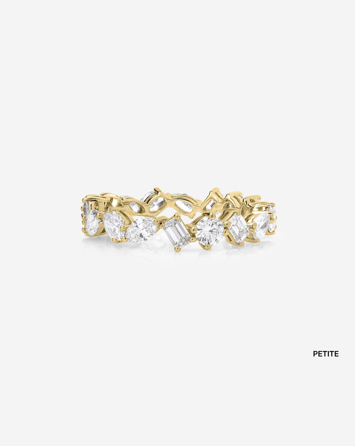 Mixed Shape Eternity Band petite
14k yellow gold front view