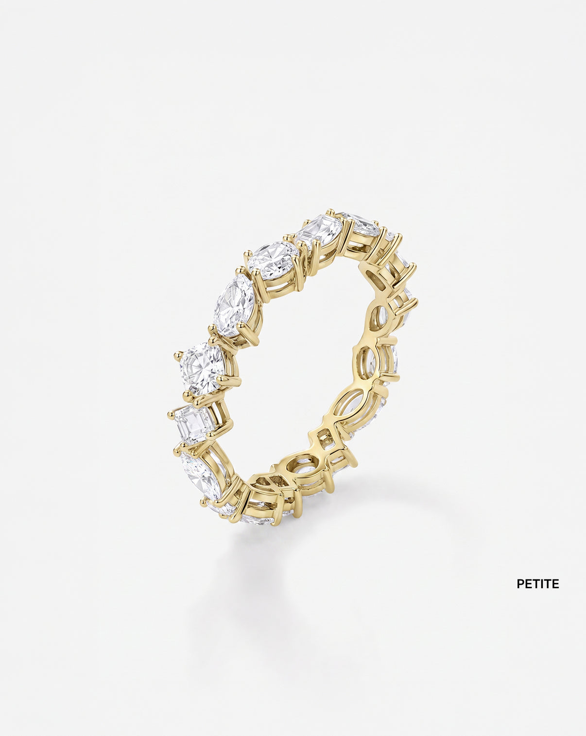 Mixed Shape Eternity Band petite
14k yellow gold side view