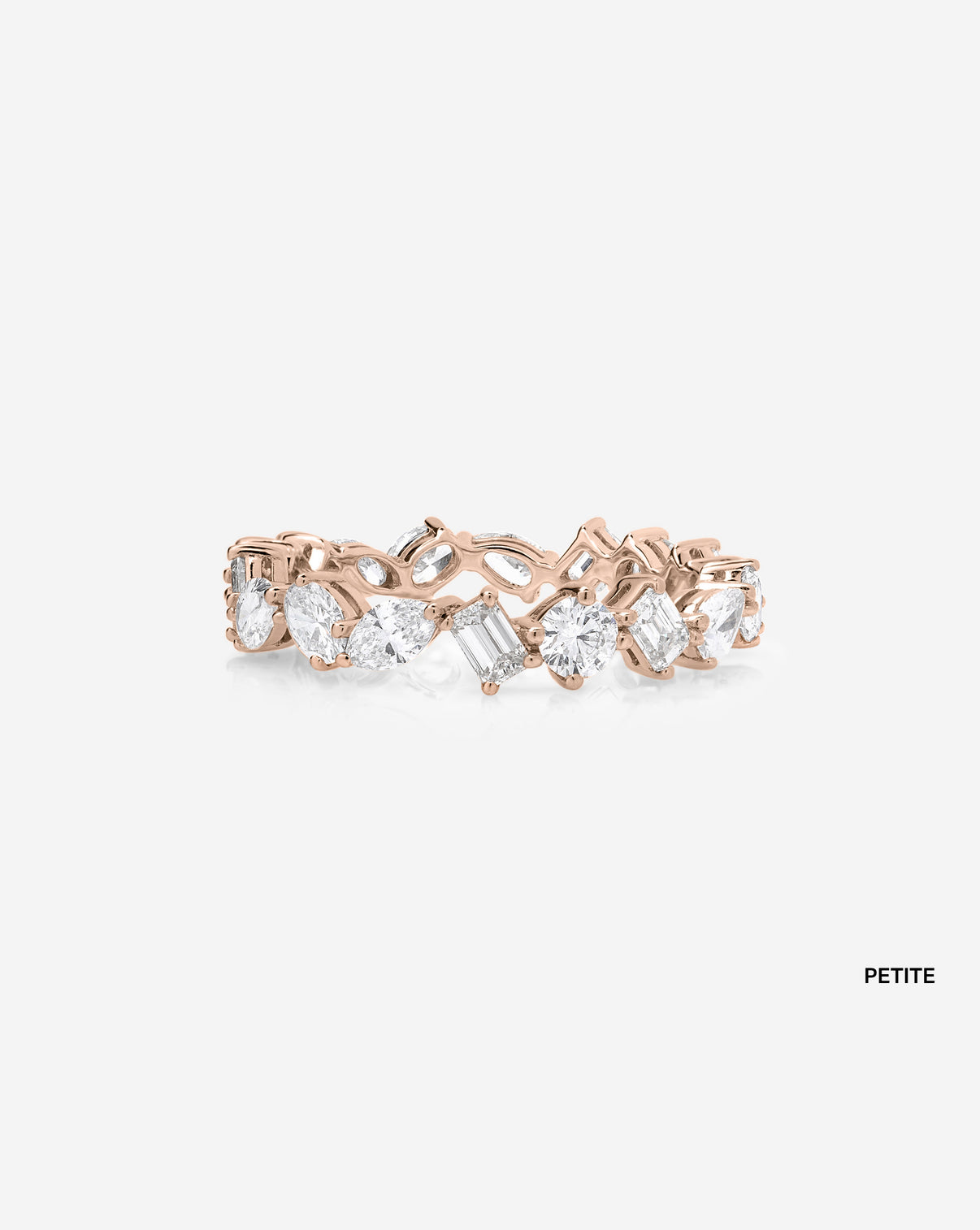 Mixed Shape Eternity Band petite
14k rose gold front view