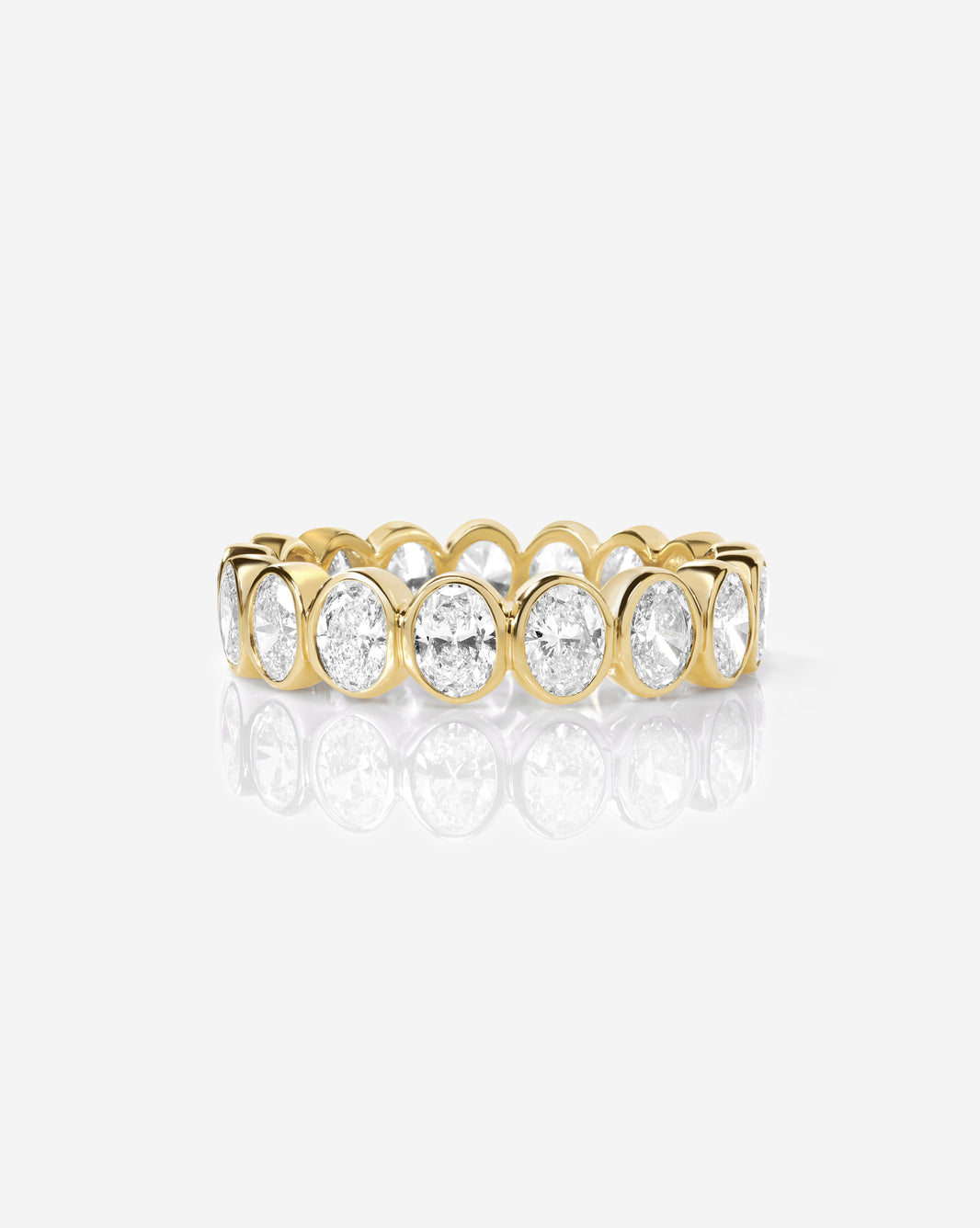 Lab Diamond Oval Bezel Eternity Band