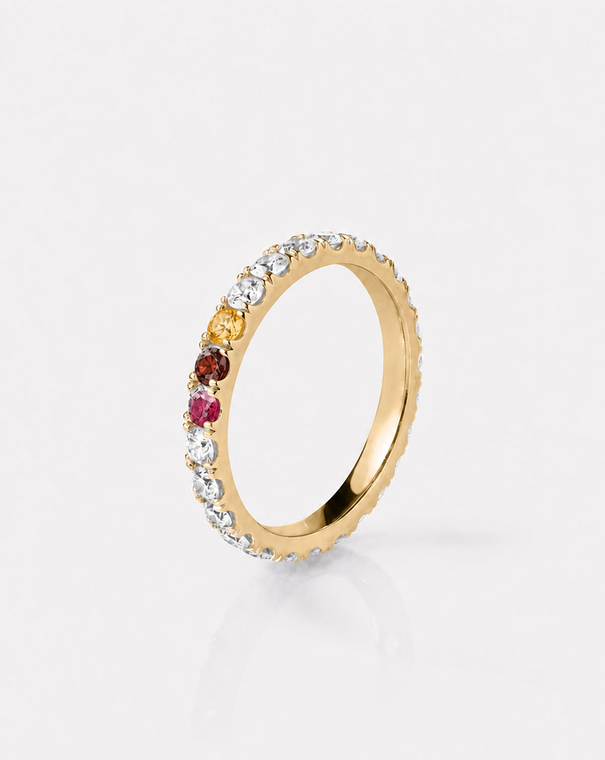 Personalized Perfect Pavé Diamond Ring in 14k Yellow Gold product still side angle