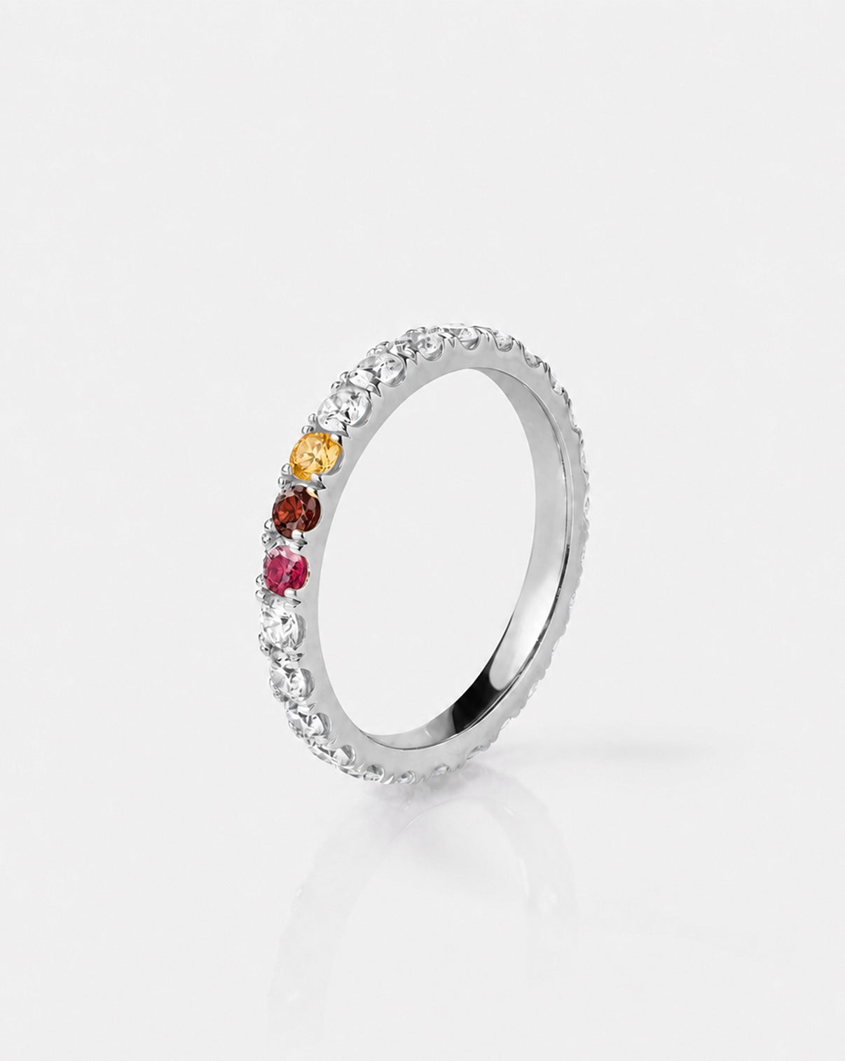 Personalized Perfect Pavé Diamond Ring in 14k white Gold platinum product still side angle