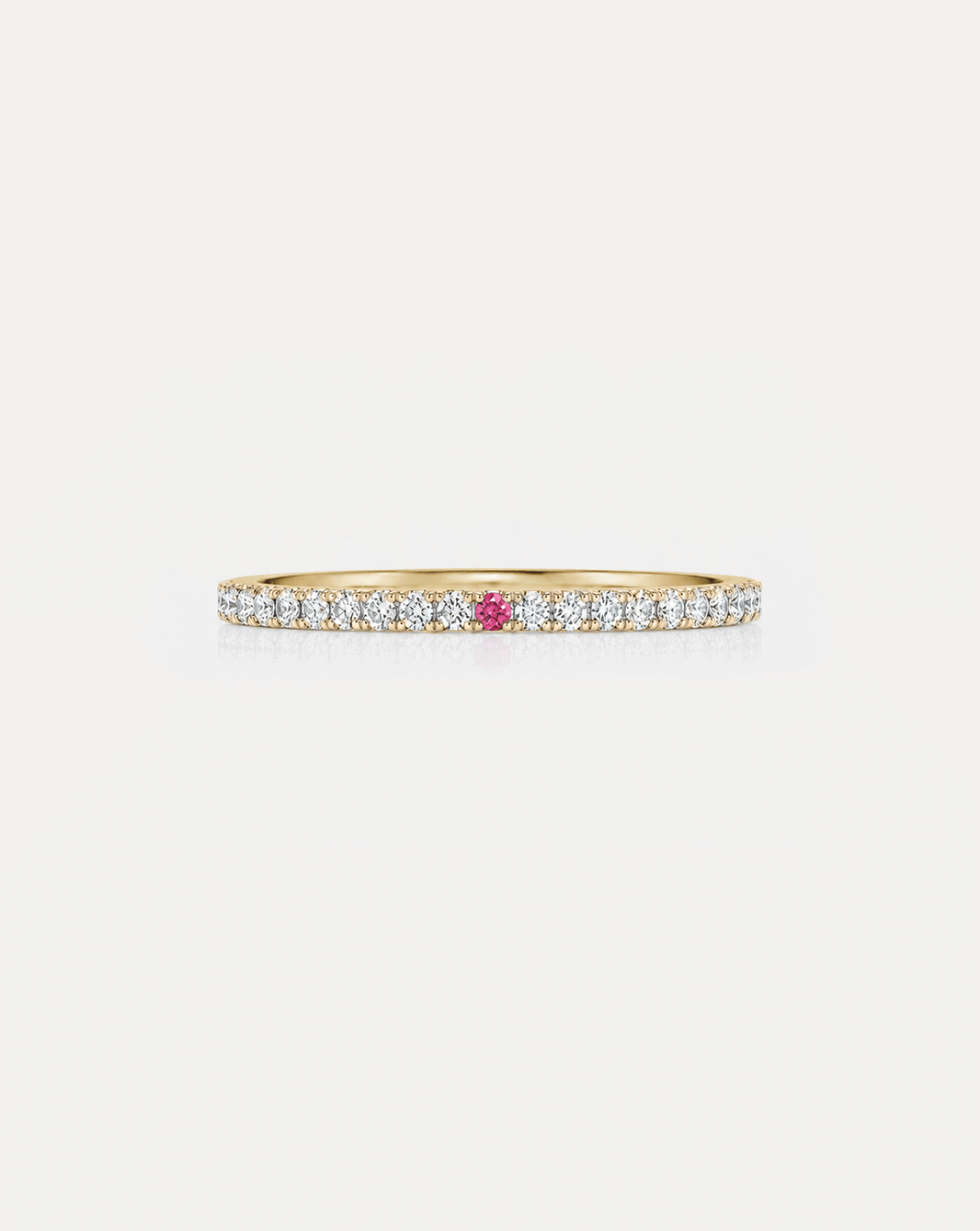 1.3 mm Personalized Perfect Pavé Diamond Ring 14K yellow gold GIF