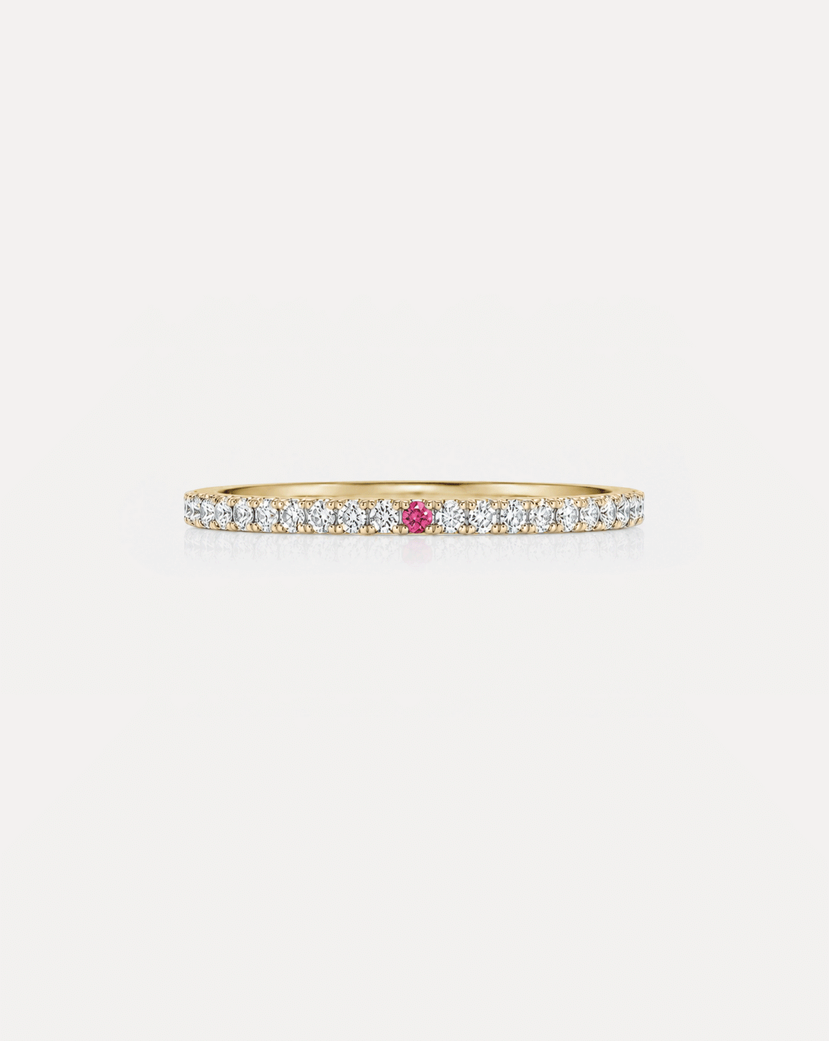 1.3 mm Personalized Perfect Pavé Diamond Ring 14K yellow gold GIF