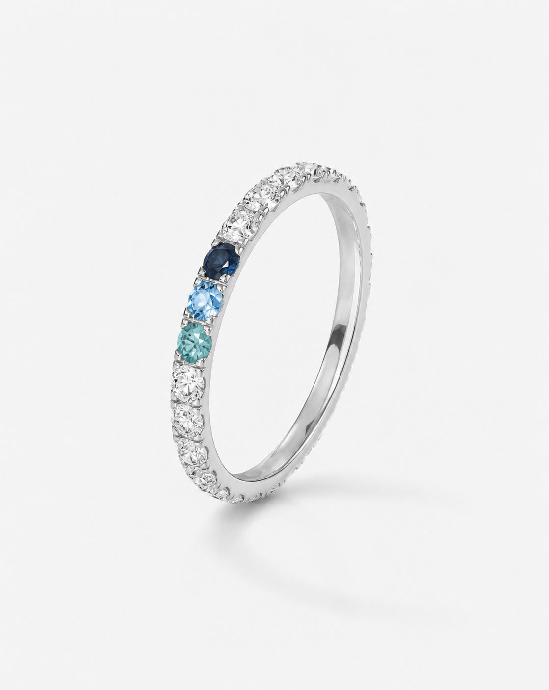 1.9 Personalized Perfect Pavé Diamond Ring in 14k white Gold product still side angle