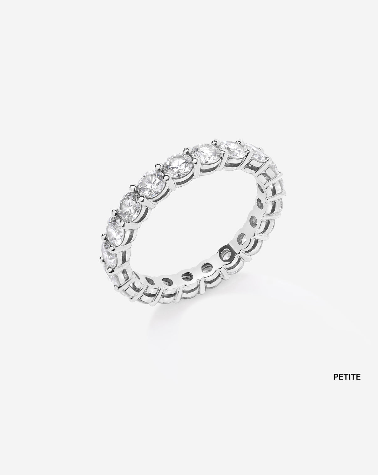 Round Diamond Eternity Band
platinum side view