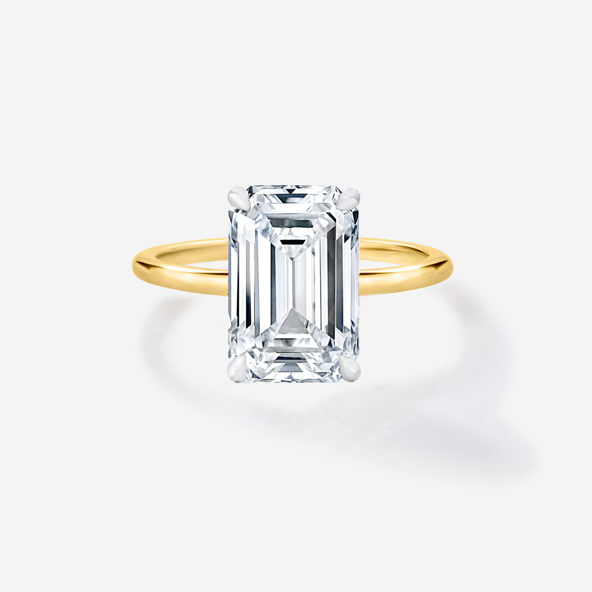 2.52 Emerald Lab Diamond in Whisper Thin® Hidden Halo – Ring Concierge