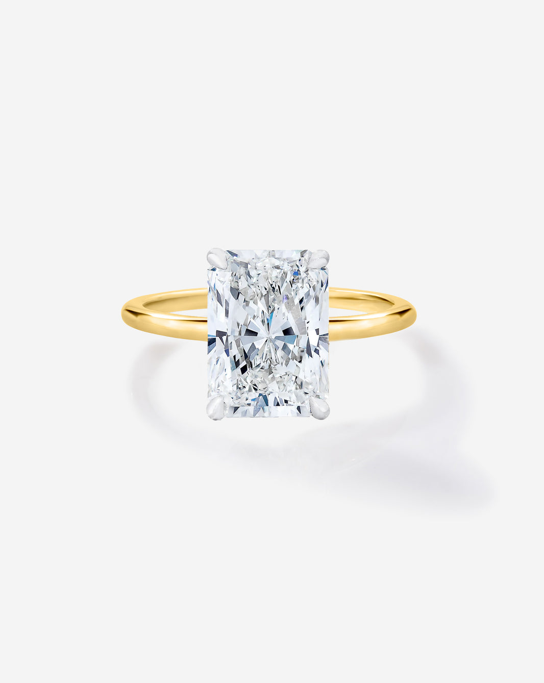 Ring Concierge Engagement Rings | 2 carat Radiant Cut Diamond Ring in Yellow Gold Whisper Thin