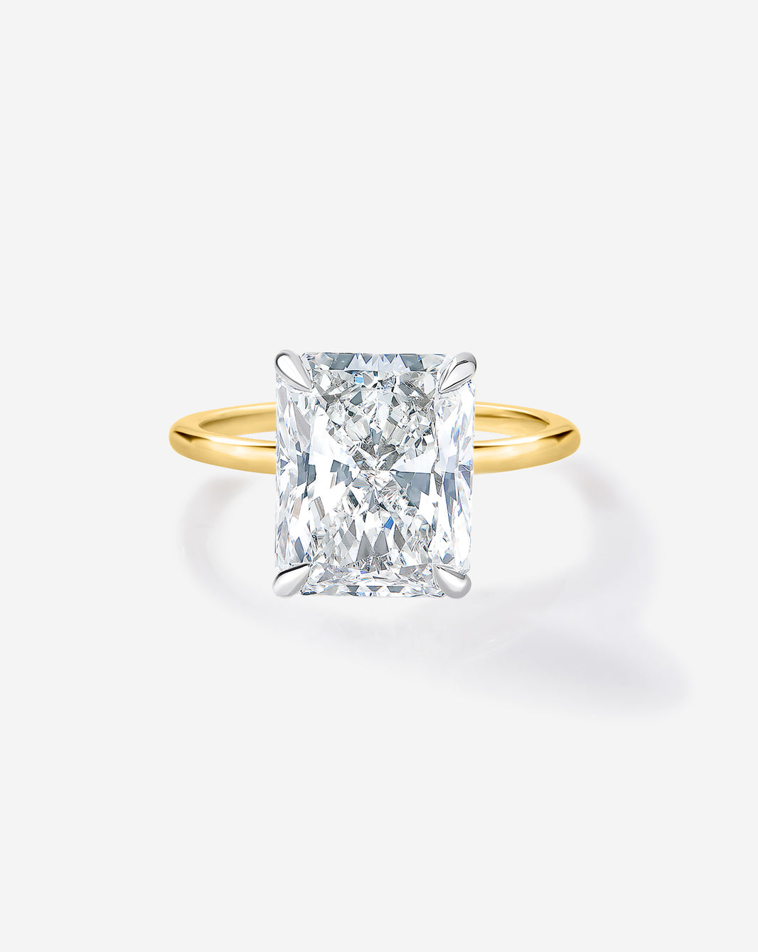 Ring Concierge Engagement Rings | 3 carat Radiant Cut Diamond Ring in Yellow Gold Whisper Thin