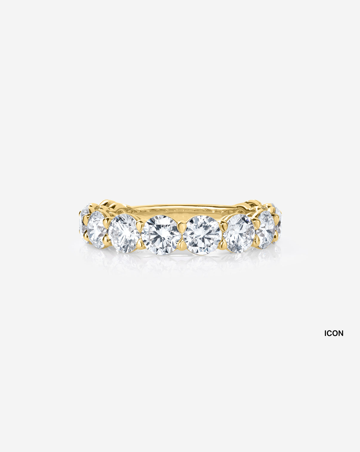 ghost still image of oval wedding band 14k yellow gold icon