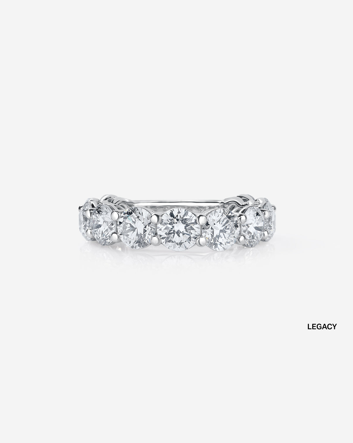 ghost still image of oval wedding band Platinum legacy