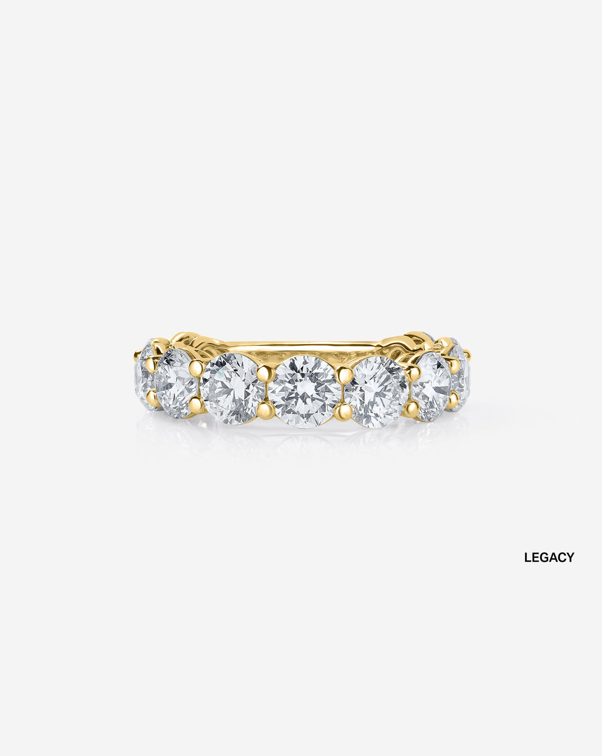 ghost still image of oval wedding band 14k yellow gold legacy