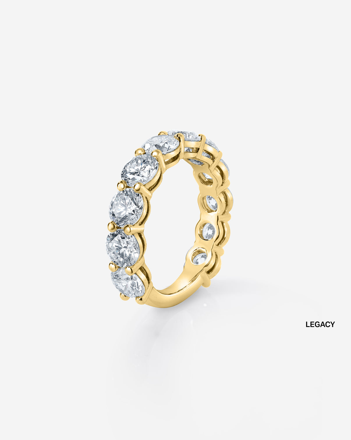 ghost still image of oval wedding band 14k yellow gold side view legacy