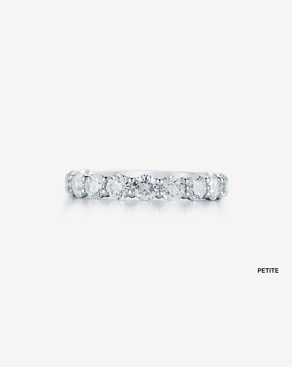 Still image of 3/4 round wedding band Platinum petite