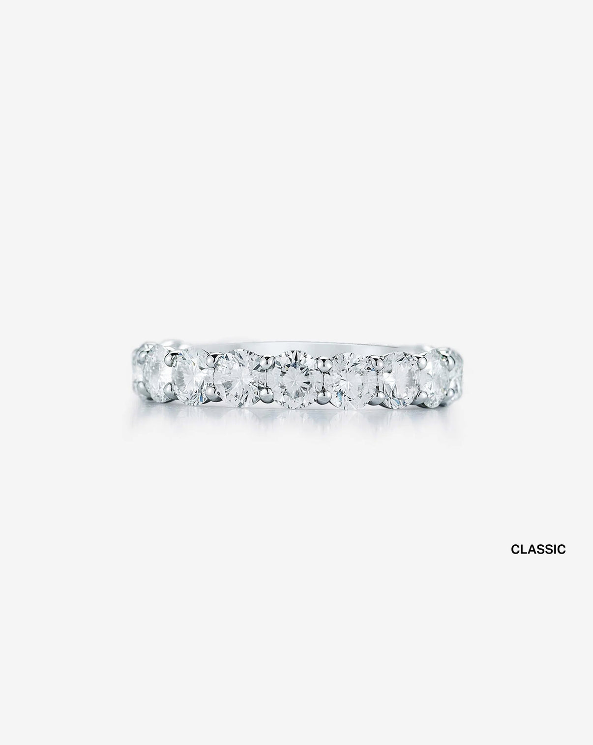 Still image of 3/4 round wedding band Platinum classic