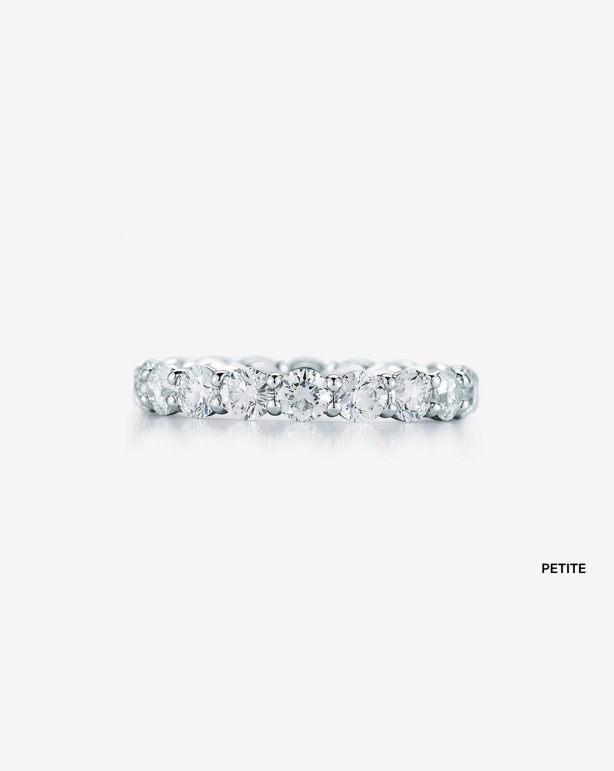 Bridal Wedding Bands / 0.20 / 3 Round Diamond Eternity Band Platinum Petite