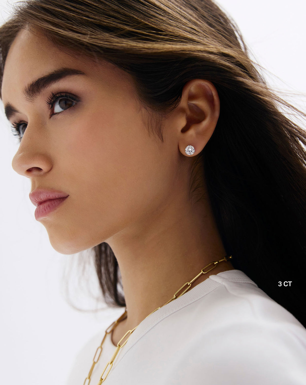 model wearing lab studs 3 carat 40694204989528 43479336943704