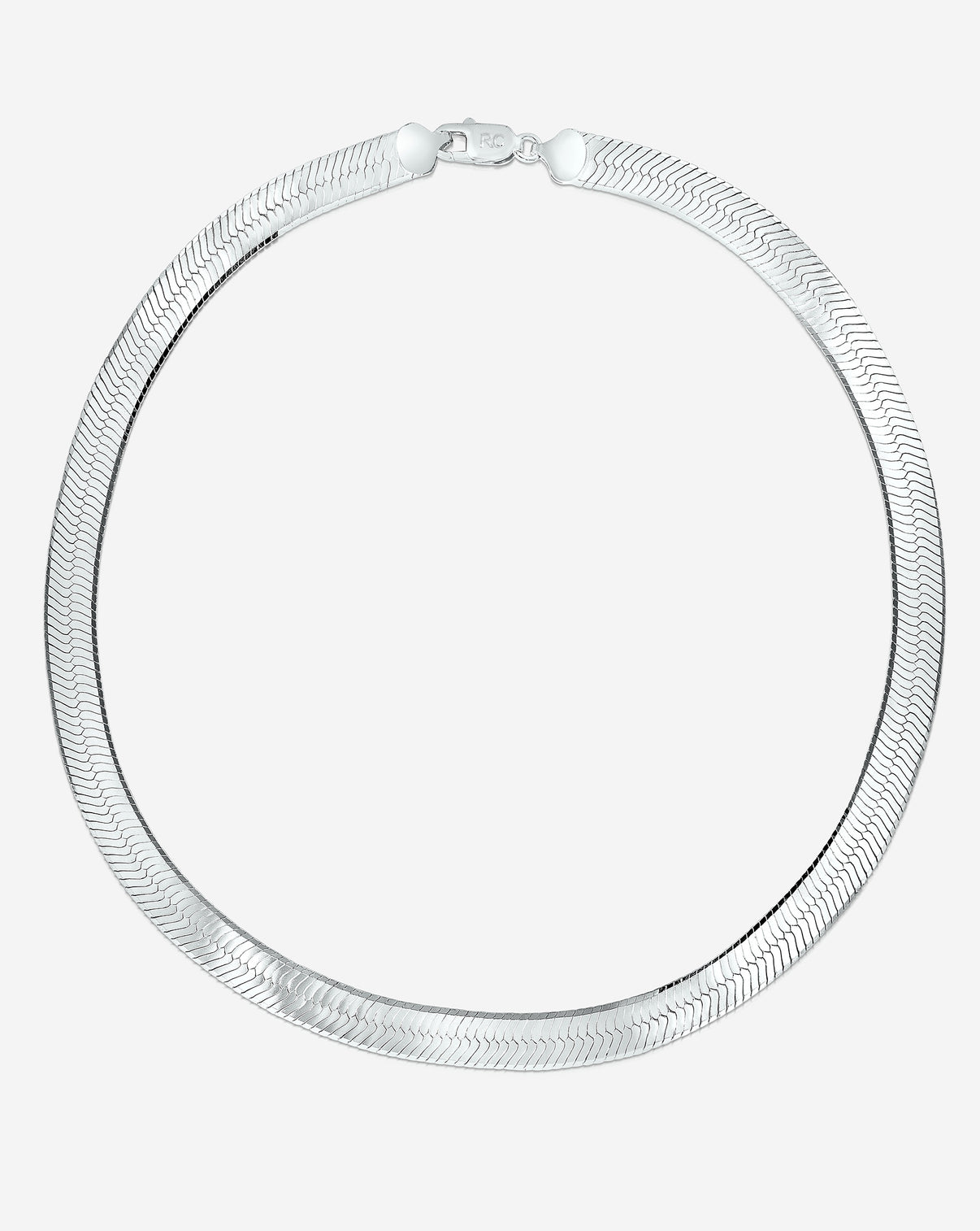 Statement Sterling - Jumbo Herringbone Necklace Sterling Silver