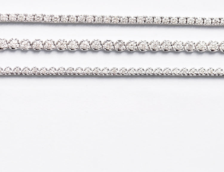 <p>Tennis Necklaces: <br/>Mini, Luxe, Classic.</p>