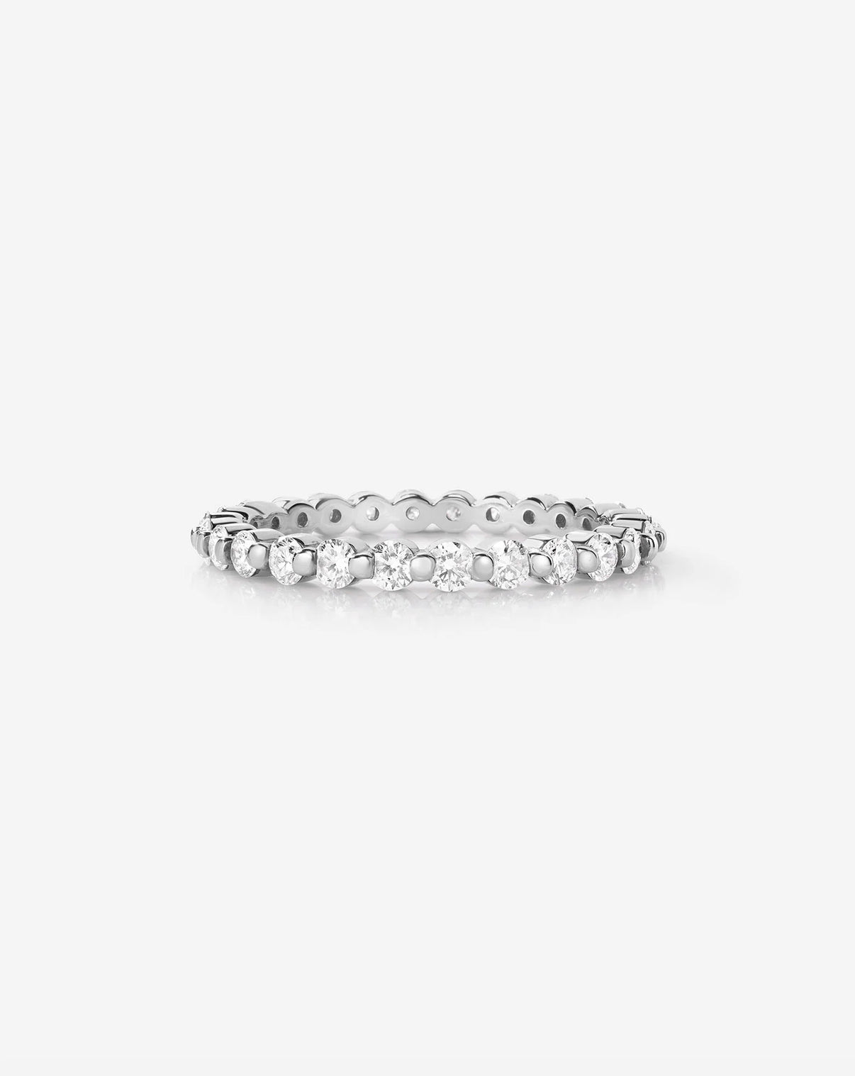 Bridal Wedding Bands Platinum / 0.06 Single Prong Diamond Band
