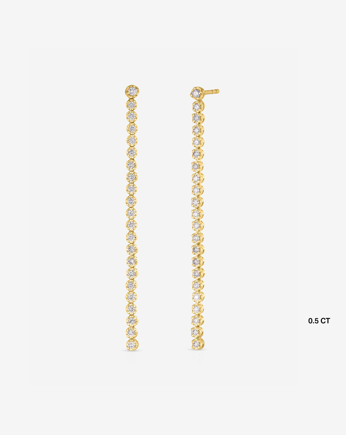 Tennis Trio Earrings 0.5 carat product still image in yellow gold