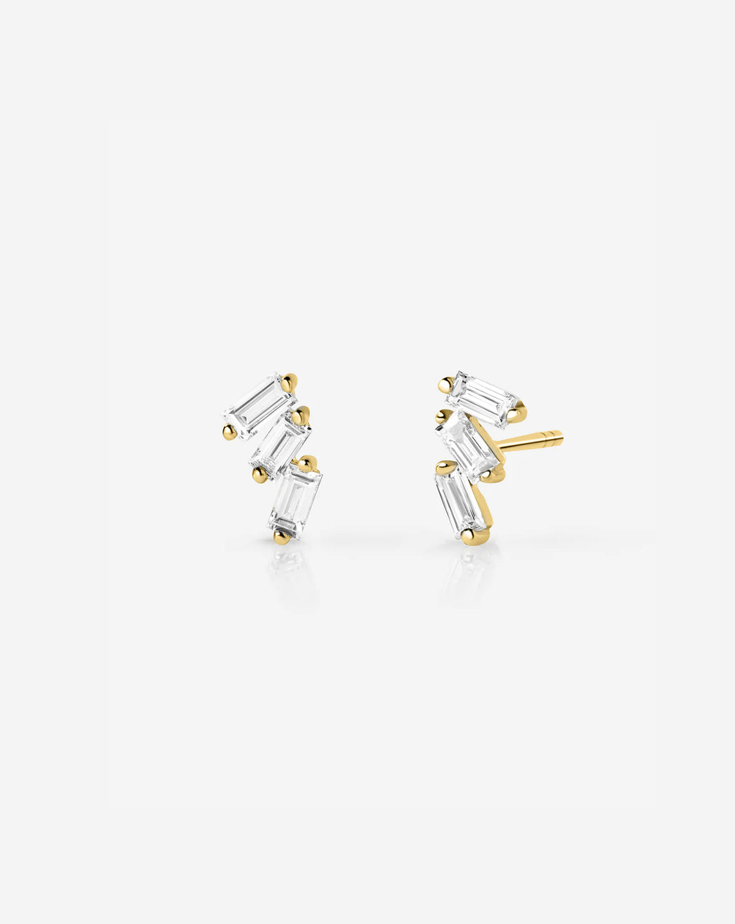 Ring Concierge Triple Baguette Studs - Three baguette-cut diamond earrings from the Holiday Collection, perfect for elegant gifting