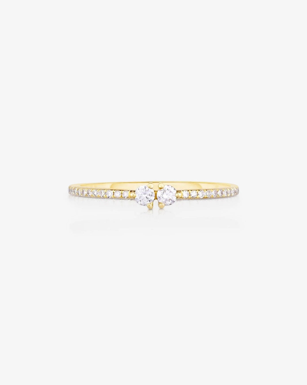 Ring Concierge Rings 14k Yellow Gold / 3 Twin Diamond Ring