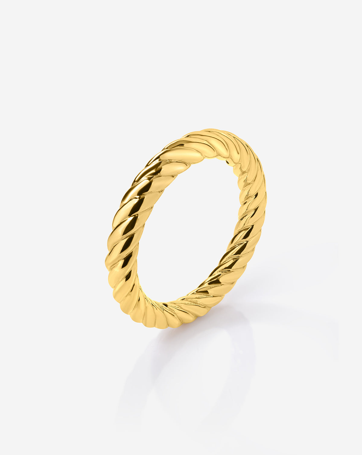 Ring Concierge Rings Twisted Cable Ring - 14K YG Side view
