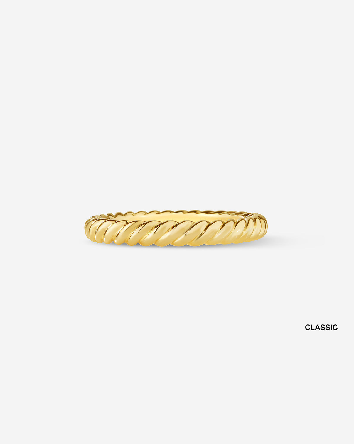 Classic Twisted Wedding Band 14k Yellow Gold