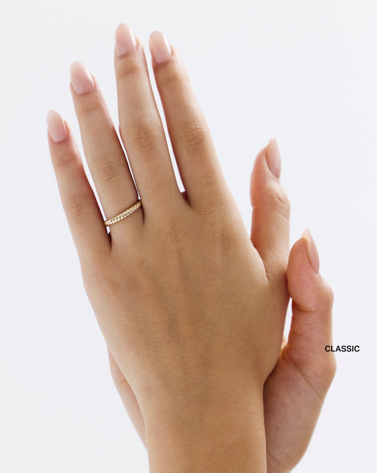 Classic Twisted Wedding Band 14k Yellow Gold global
