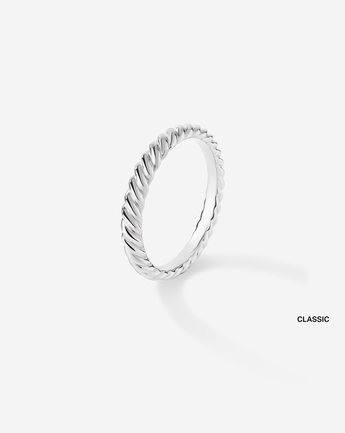 Classic Twisted Wedding Band Platinum side view