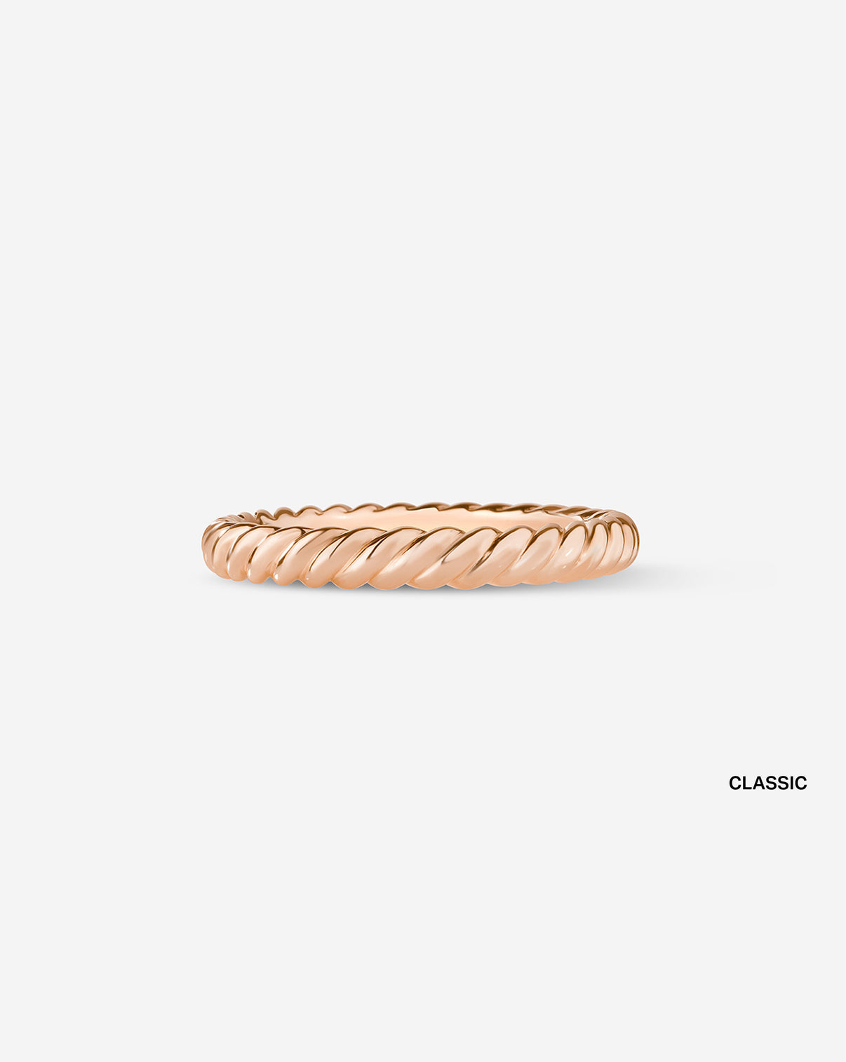 Classic Twisted Wedding Band 14k Rose Gold
