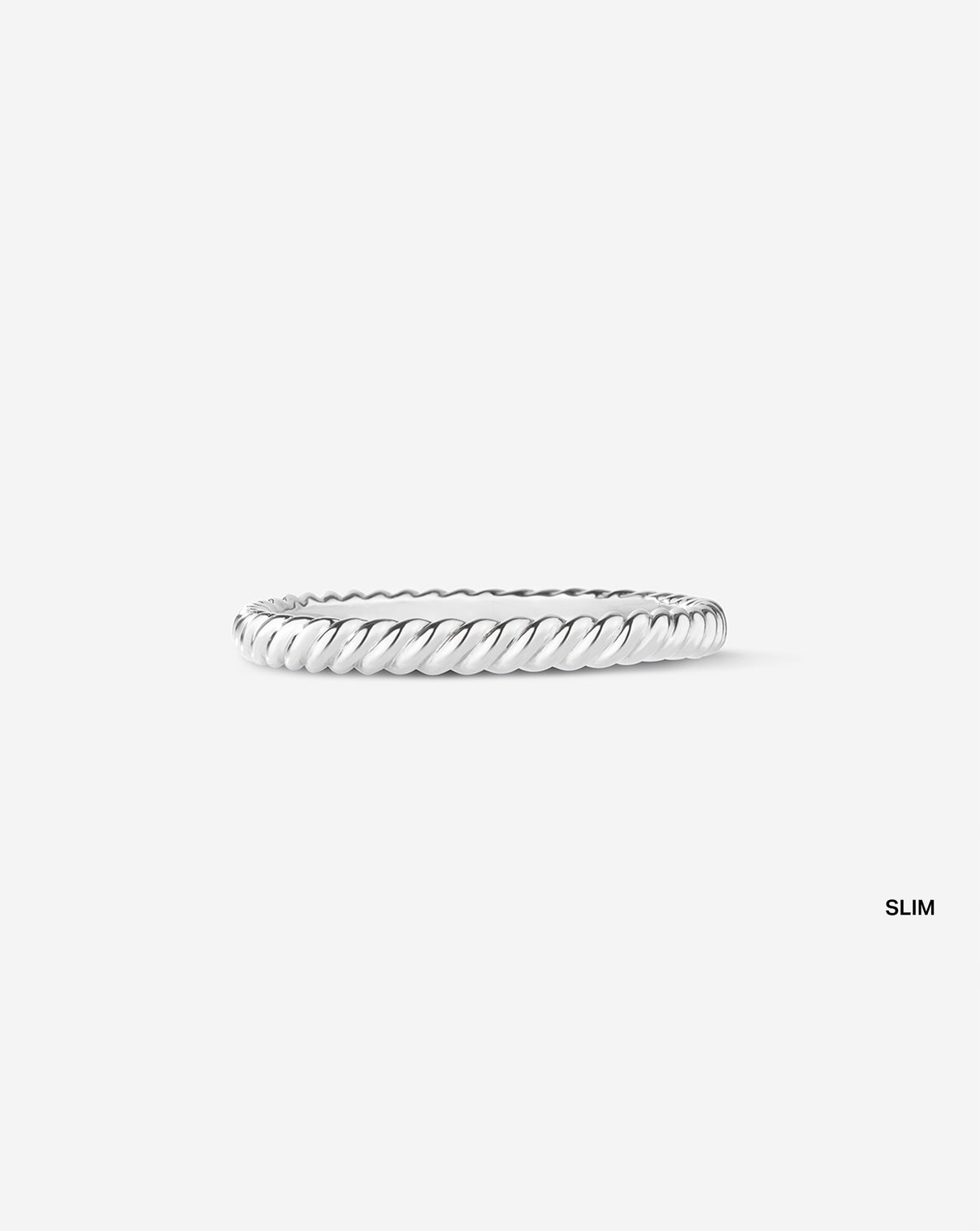 Slim Twisted Wedding Band Platinum