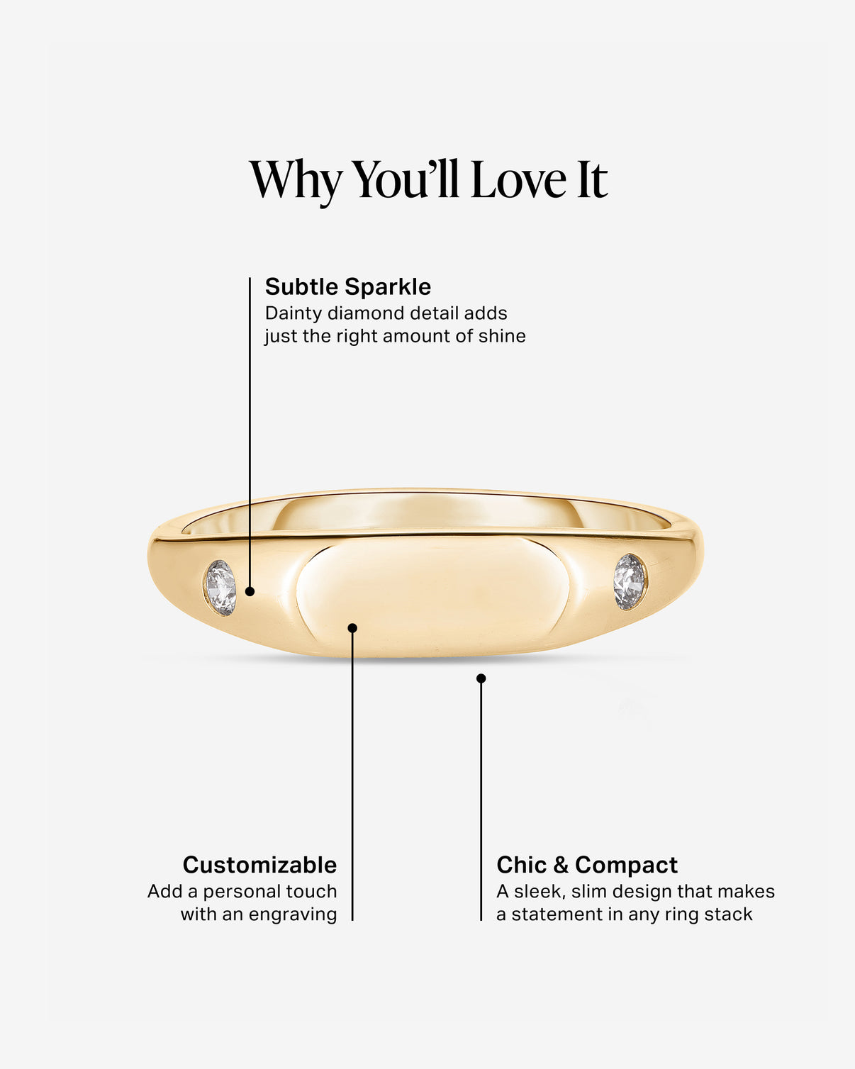 Duo Diamond Signet Ring Why You'll Love It graphic