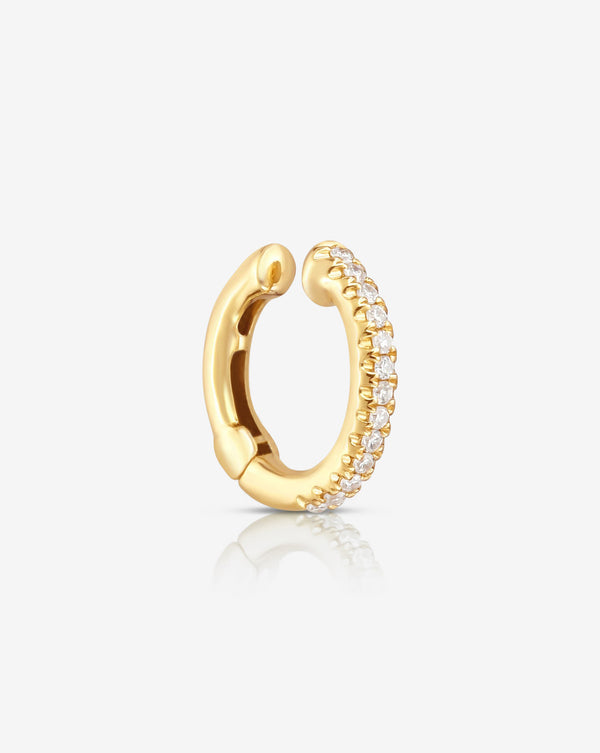 Ring Concierge Mini Diamond Ear Cuff 14K Yellow Gold - flat image