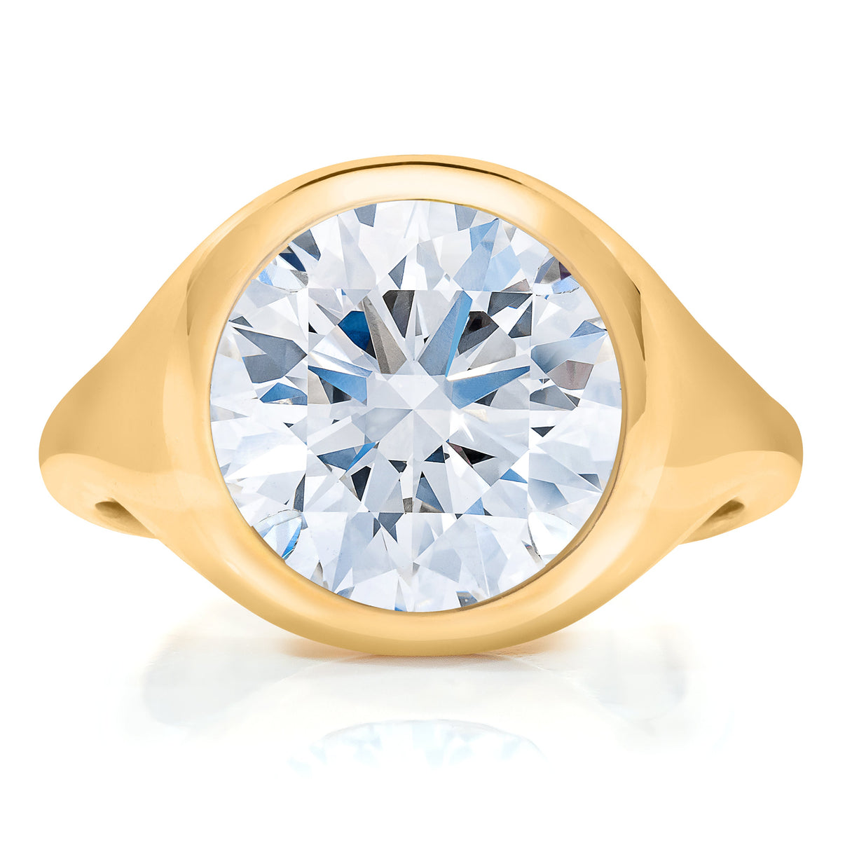 Bridal Engagement Rings Round / Yellow Gold Oculus