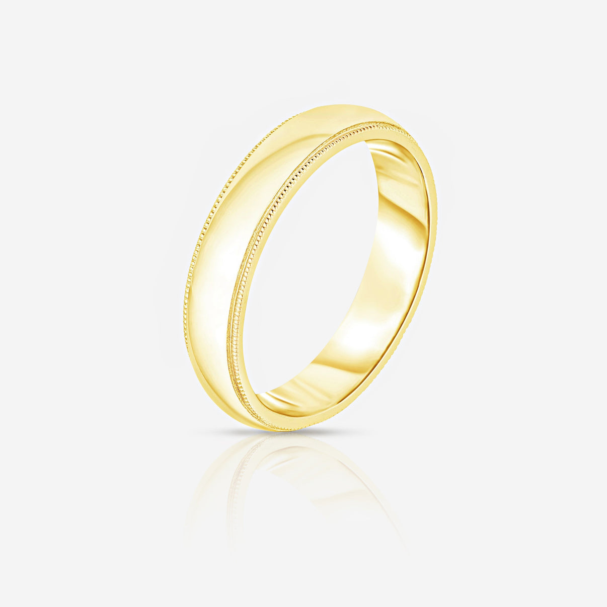 Bridal Mens Rings 5 mm Milgrain Comfort Fit Wedding Band