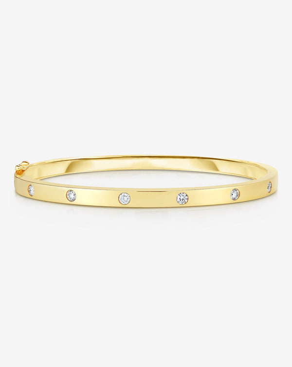 Ring Concierge Bracelets 14k Yellow Gold / 16 cm Inlay Diamond Bangle