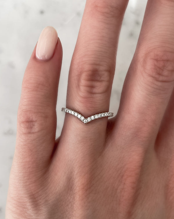 Curved Diamond Band - Ring Concierge