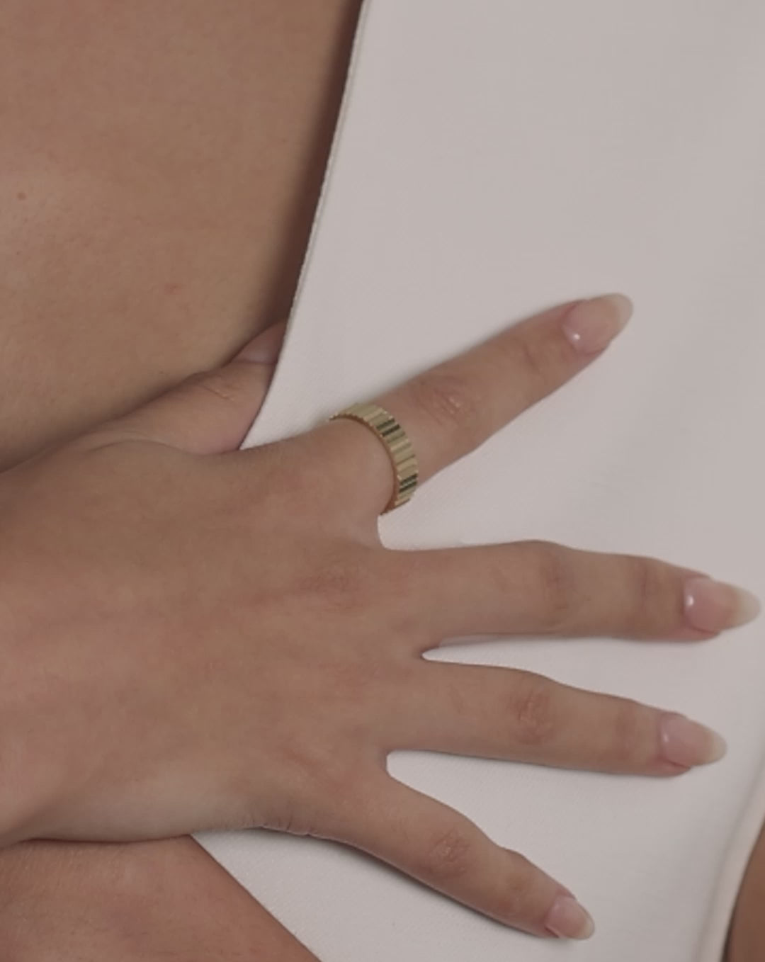 Video of why we love the Fluted Gold Stackable Ring GLOBAL