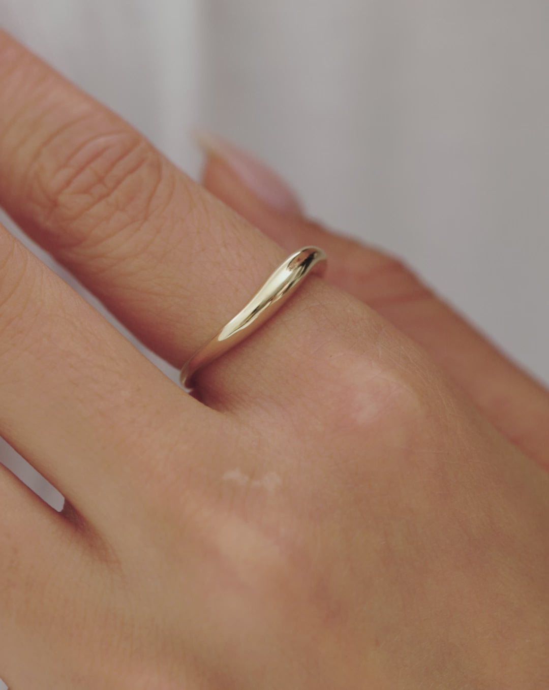 video showing Petite Movement Cloud Ring on model styled with other movement cloud rings
14k yellow gold 14k white gold sterling silver