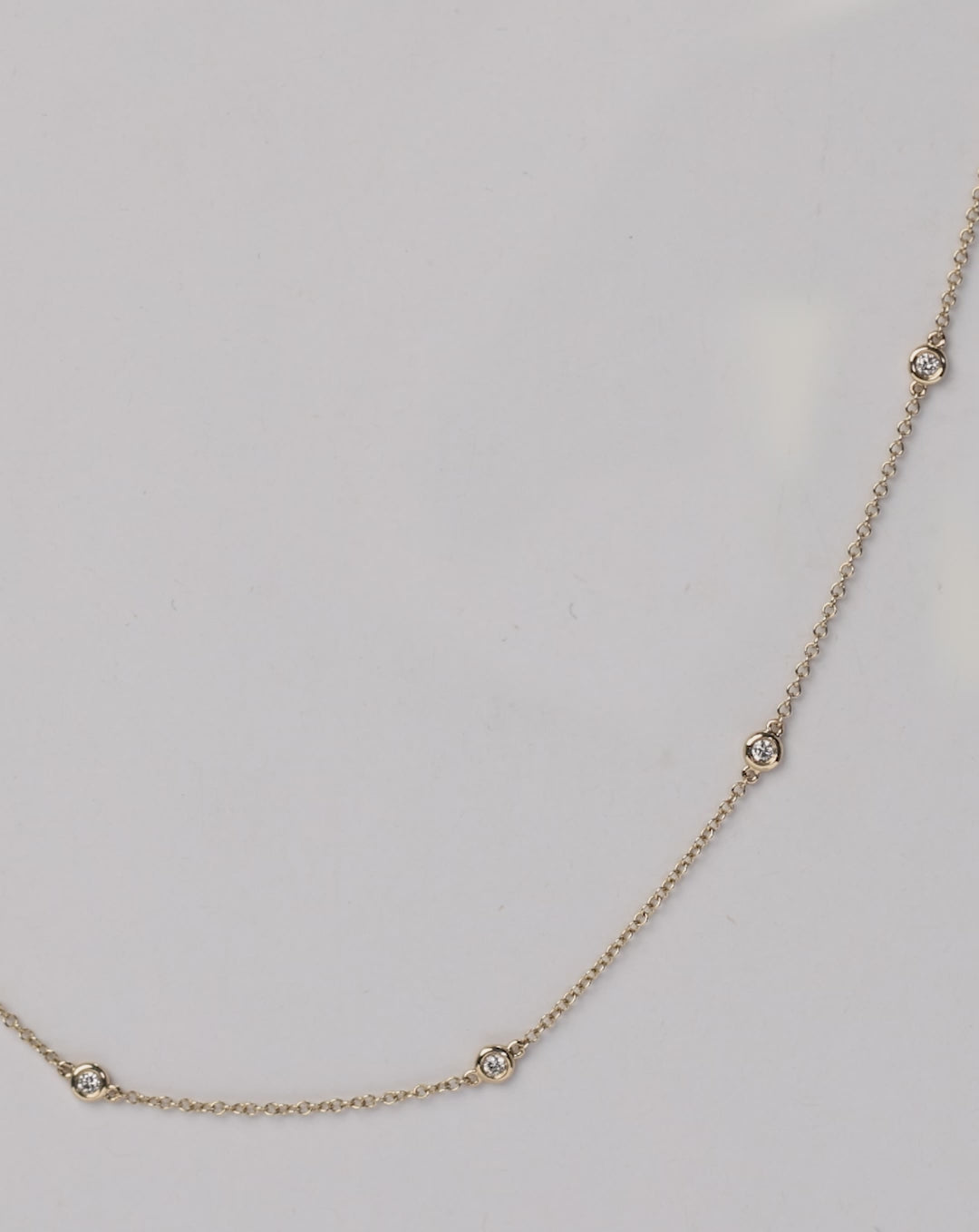 Video of Diamond Bezel Station Necklace