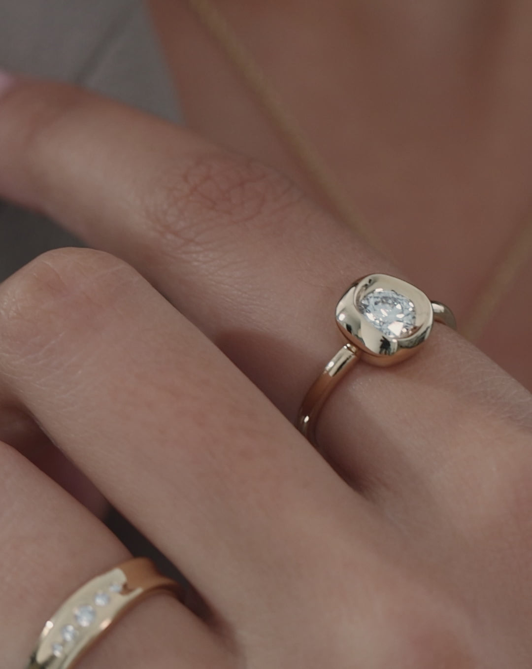 Video of our Organic Shapes Center Stone Ring