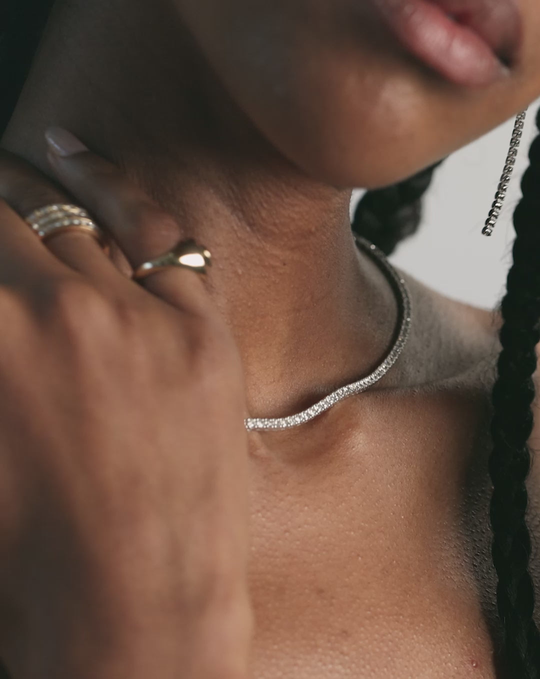 Video of why we love the Classic Diamond Tennis Necklace GLOBAL