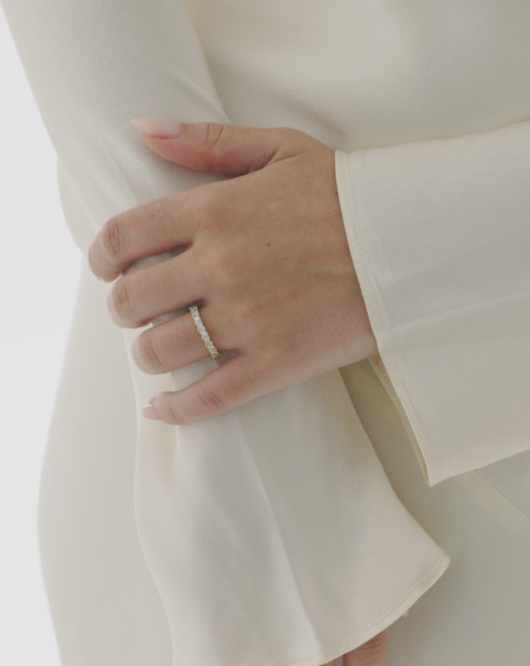 Ring Concierge Marquise Cluster Diamond Eternity Band Platinum video showing the mixed shape eternity bands global