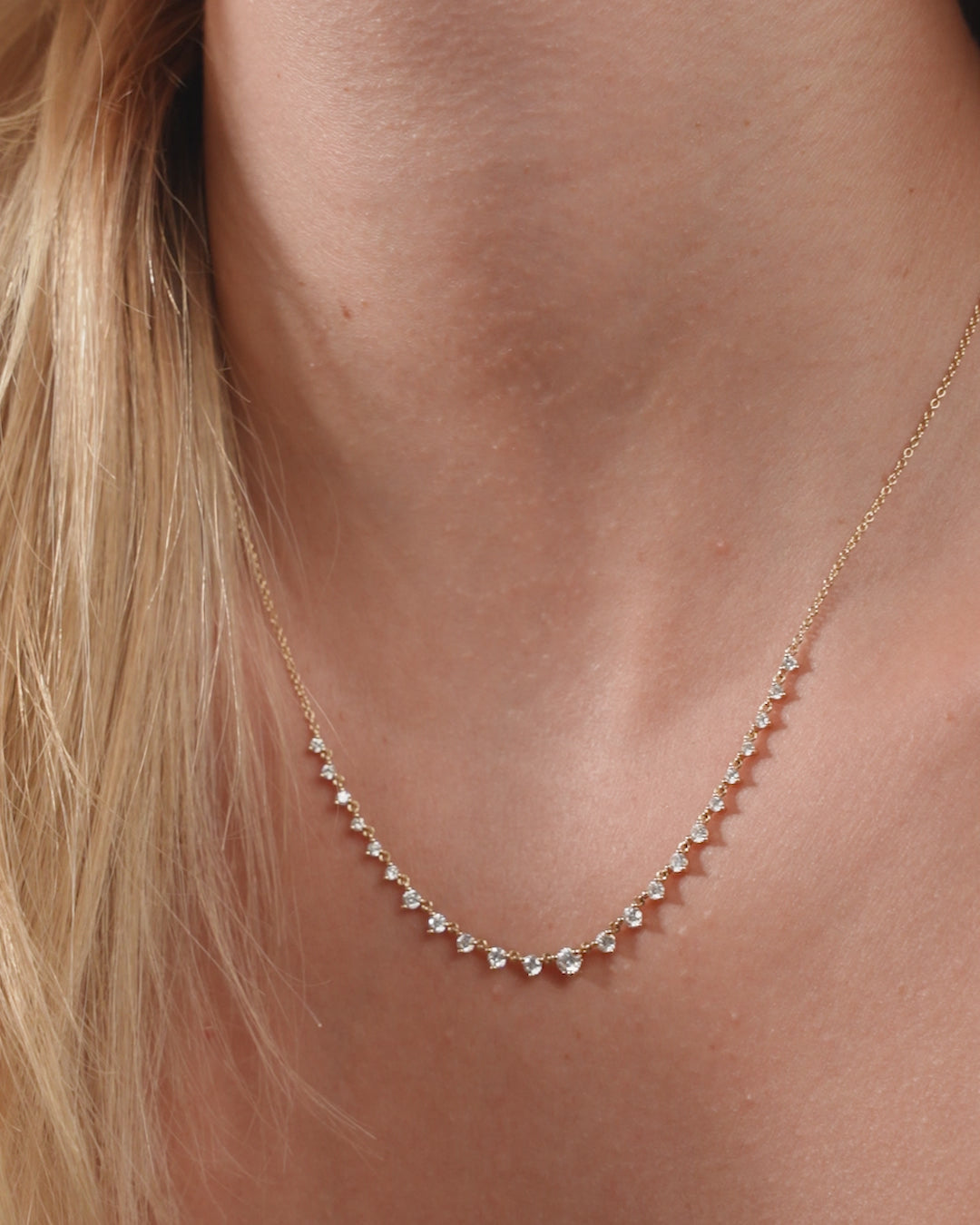 Ring Concierge Graduated Diamond Layering Necklace  14k Yellow Gold