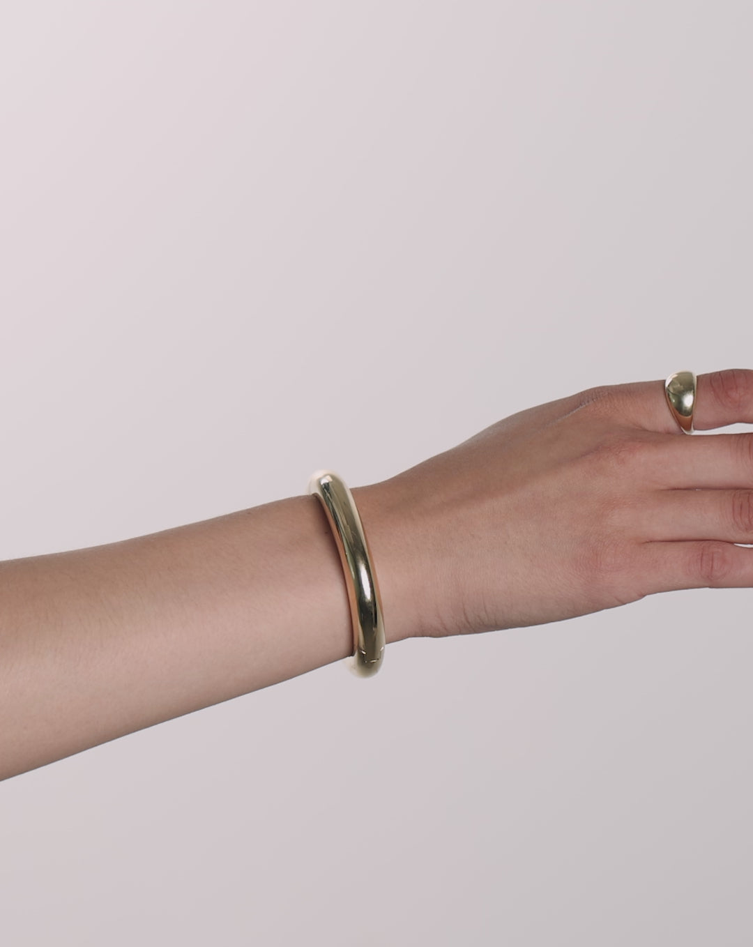 Stackable Gold Cloud Bangle video